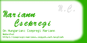 mariann csepregi business card